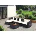 5pcs Meubles extérieurs élégants de sofa de jardin de patio d'osier